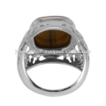 Latest Designer Tiger Eye Gemstone 925 Sterling Silver Ring
